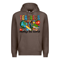 Coffee teachers change the world Premium Hoodie - NancyCooperArtShop