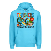 Ocean Blue teachers change the world Premium Hoodie - NancyCooperArtShop