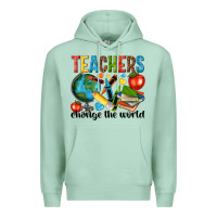 Seafoam teachers change the world Premium Hoodie - NancyCooperArtShop