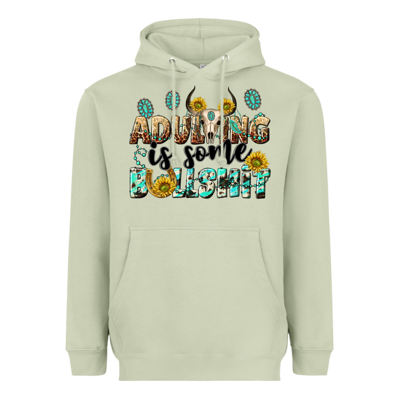 Adulting Is Some Bullshit Heavyweight Hoodie by NancyCooperArtShop | Teevron