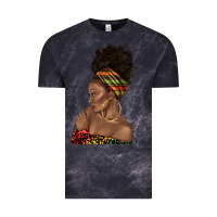 Cloud Black afro black woman profile juneteenth Vintage Tee - texasbilliewilder