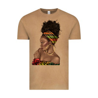 Vintage Camel afro black woman profile juneteenth Vintage Tee - texasbilliewilder