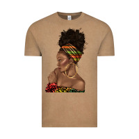 Vintage Coffee afro black woman profile juneteenth Vintage Tee - texasbilliewilder