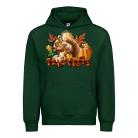 Forest Green Fall Vibes Squirrel Urban Hoodie - LillyAllenDesigns