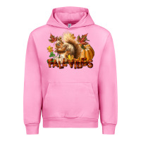 Fuchsia Pink Fall Vibes Squirrel Urban Hoodie - LillyAllenDesigns