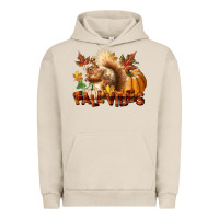 Pigment French Oak Fall Vibes Squirrel Urban Hoodie - LillyAllenDesigns