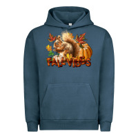 Pigment Midnight Navy Fall Vibes Squirrel Urban Hoodie - LillyAllenDesigns