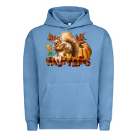 Pigment Pebble Blue Fall Vibes Squirrel Urban Hoodie - LillyAllenDesigns