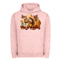 Pigment Salmon Fall Vibes Squirrel Urban Hoodie - LillyAllenDesigns