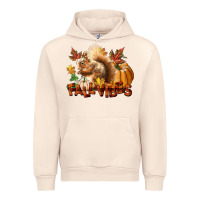 Sandshell Fall Vibes Squirrel Urban Hoodie - LillyAllenDesigns