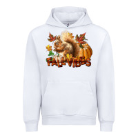 White Fall Vibes Squirrel Urban Hoodie - LillyAllenDesigns