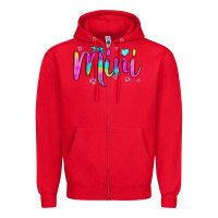 Red mini Zipper Hoodie - JahusDesignShop