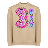 Mushroom 3 rex pink dinosaur Heavyweight Sweatshirt - MaliasSmallBusiness