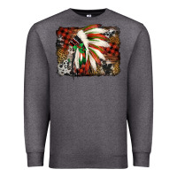 Charcoal Heather indian headdress christmas Premium Sweatshirt - Jasminsmagicworld