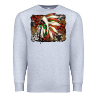 Heather Grey indian headdress christmas Premium Sweatshirt - Jasminsmagicworld