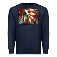 Navy indian headdress christmas Premium Sweatshirt - Jasminsmagicworld