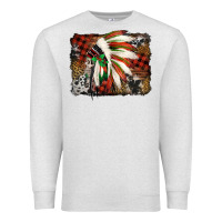 Oatmeal Heather indian headdress christmas Premium Sweatshirt - Jasminsmagicworld