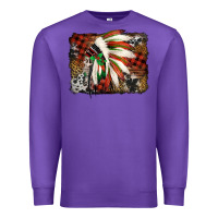 Purple indian headdress christmas Premium Sweatshirt - Jasminsmagicworld