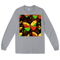 Heather Grey juneteenth butterflies seamless pattern Long Sleeve Tee - HRA Design Shop
