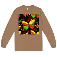 Toasted Coconut juneteenth butterflies seamless pattern Long Sleeve Tee - HRA Design Shop
