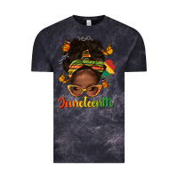 Cloud Black afro messy bun juneteenth Vintage Tee - texasbilliewilder