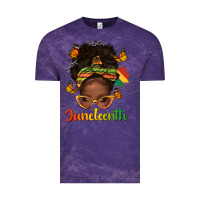 Cloud Purple afro messy bun juneteenth Vintage Tee - texasbilliewilder