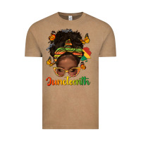 Vintage Coffee afro messy bun juneteenth Vintage Tee - texasbilliewilder