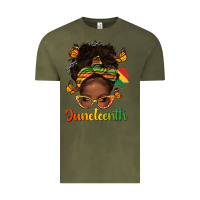 Vintage Olive afro messy bun juneteenth Vintage Tee - texasbilliewilder