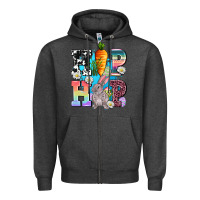 Charcoal Heather hip hop easter rabbit Zipper Hoodie - AdoDesignShop