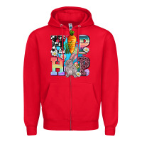 Red hip hop easter rabbit Zipper Hoodie - AdoDesignShop