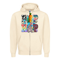 Sandshell hip hop easter rabbit Zipper Hoodie - AdoDesignShop