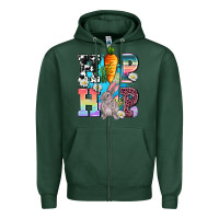 Sports Green hip hop easter rabbit Zipper Hoodie - AdoDesignShop