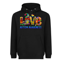 Black autism awareness love Heavyweight Hoodie - BarkalooDesign