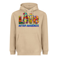 Mushroom autism awareness love Heavyweight Hoodie - BarkalooDesign