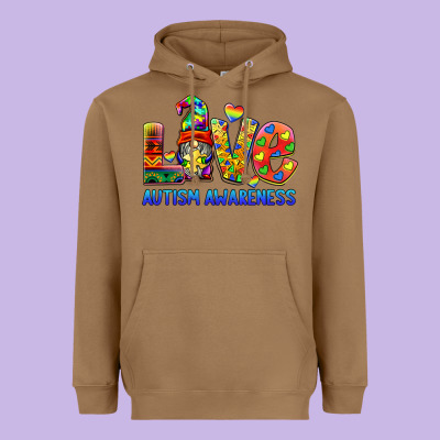Autism Awareness Love Heavyweight Hoodie Designed By Barkaloodesign