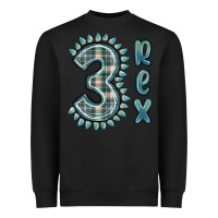 Black 3 rex green dinosaur Heavyweight Sweatshirt - MaliasSmallBusiness