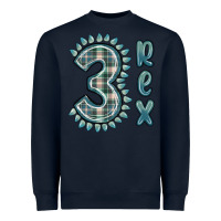 Navy 3 rex green dinosaur Heavyweight Sweatshirt - MaliasSmallBusiness