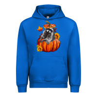 Cobalt Fall Pumpkin Raccoon Urban Hoodie - LillyAllenDesigns