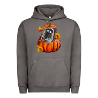 Pigment Tornado Fall Pumpkin Raccoon Urban Hoodie - LillyAllenDesigns