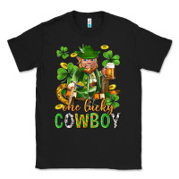 Black One lucky cowboy with st. patricks elf Classic Tee - Neo Western
