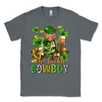 Charcoal Heather One lucky cowboy with st. patricks elf Classic Tee - Neo Western