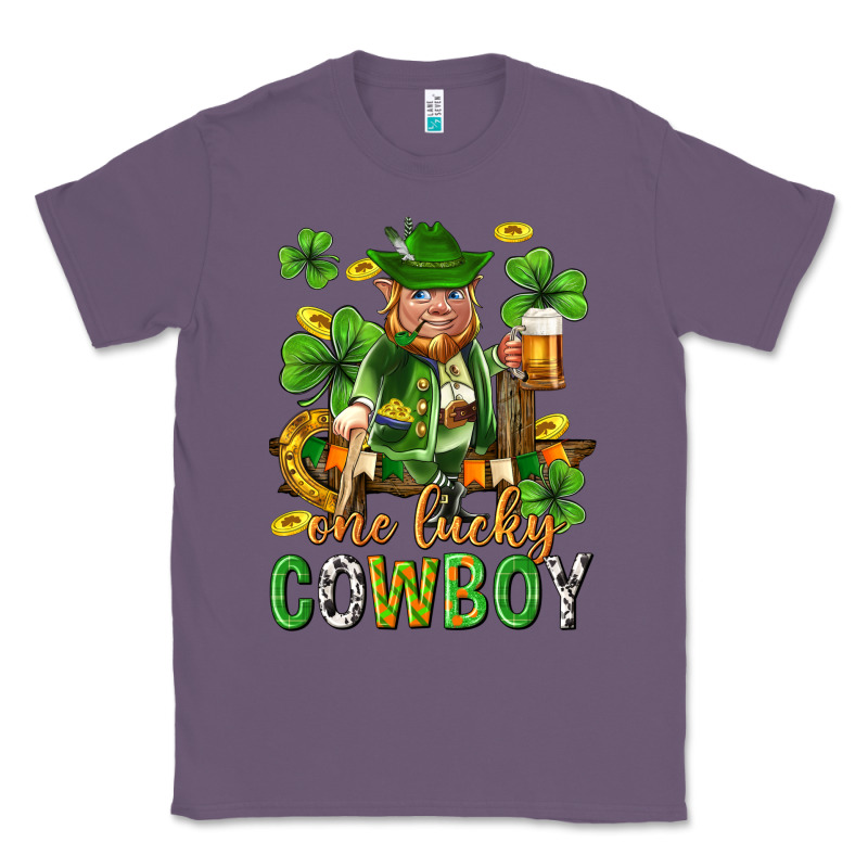 One Lucky Cowboy With St. Patricks Elf Classic Tee by Neo Western | Teevron