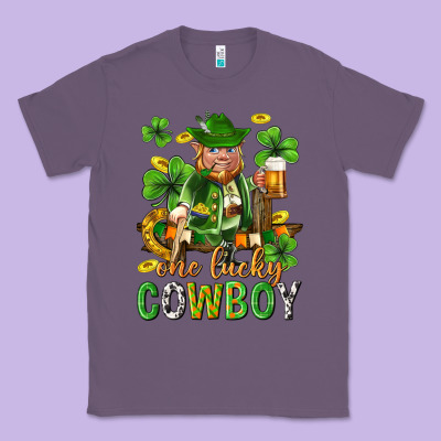 One Lucky Cowboy With St. Patricks Elf Classic Tee Designed By Neo Western