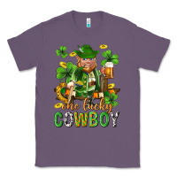 Lavender One lucky cowboy with st. patricks elf Classic Tee - Neo Western