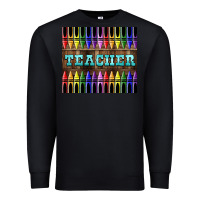 Black Teacher Crayons Premium Sweatshirt - LillyAllenDesigns