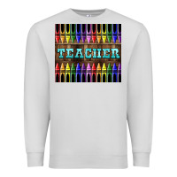 Dove Grey Teacher Crayons Premium Sweatshirt - LillyAllenDesigns