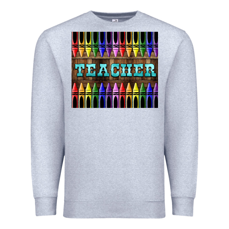 Teacher Crayons Premium Sweatshirt by LillyAllenDesigns | Teevron
