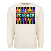 Sandshell Teacher Crayons Premium Sweatshirt - LillyAllenDesigns