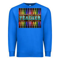 True Royal Teacher Crayons Premium Sweatshirt - LillyAllenDesigns