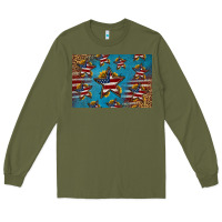 Army Green 4th of july stars skinny metal can holder Long Sleeve Tee - HRA Design Shop